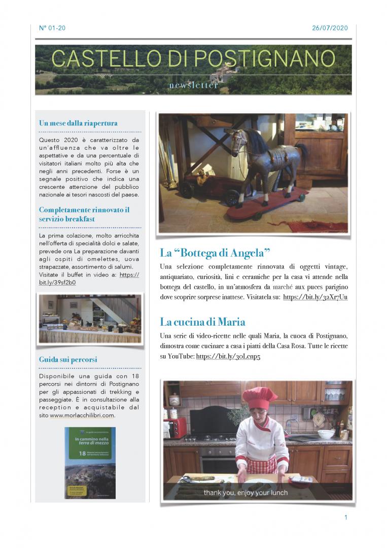 Newsletter 01 Luglio 2020