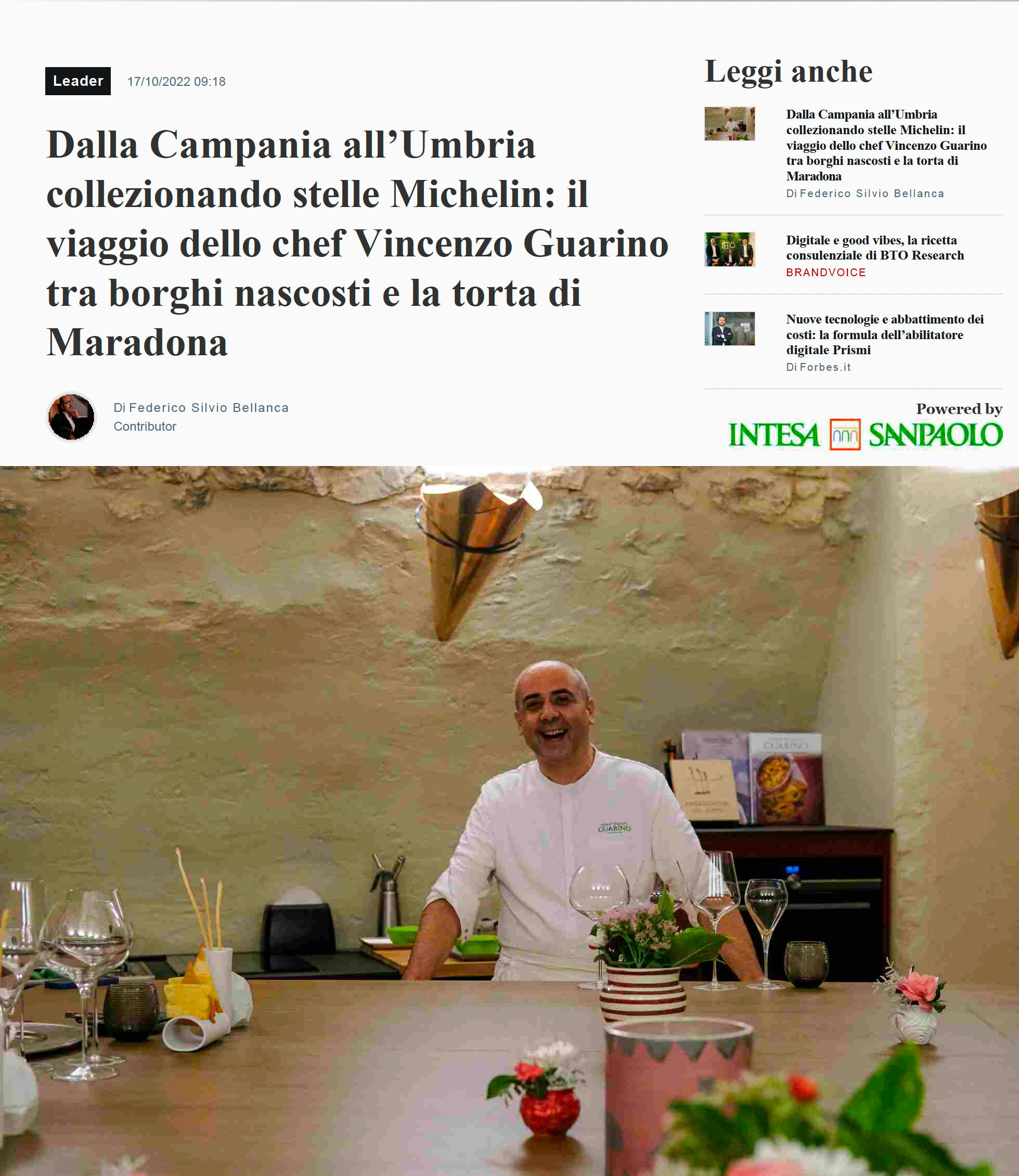 Dalla Campania all’Umbria collezionando stelle Michelin