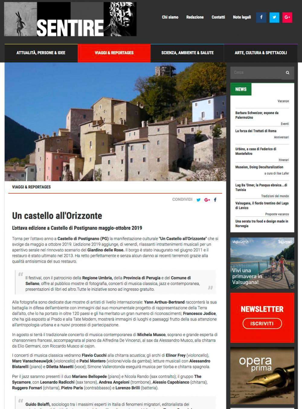 Un Castello all'Orizzonte presentato su 